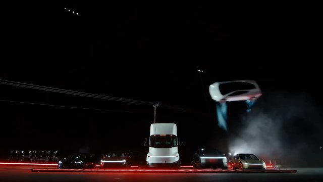 The original Flying car scene at 0:02.2: lift-off